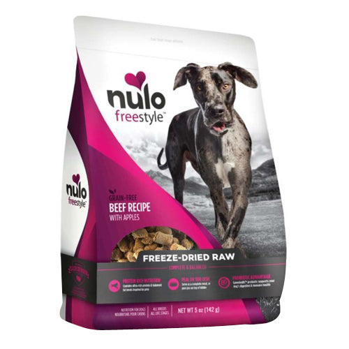 Nulo Freestyle Freeze Dried Raw Grain-Free Dog Food Beef w/Apples, 1 Each/5 Oz by Nulo peta2z