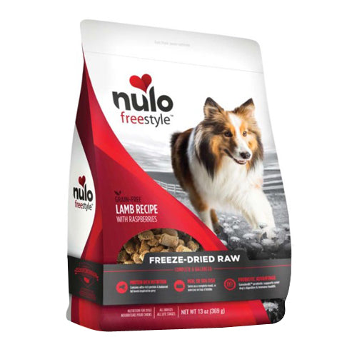 Nulo Freestyle Freeze Dried Raw Grain-Free Dog Food Lamb w/Raspberries, 1 Each/13 Oz by Nulo peta2z