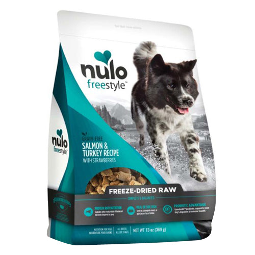 Nulo Freestyle Freeze Dried Raw Grain-Free Dog Food Raw Salmon, 1 Each/13 Oz by Nulo peta2z