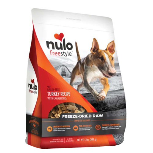 Nulo Freestyle Freeze Dried Raw Grain-Free Dog Food Turkey w/Cranberries, 1 Each/13 Oz by Nulo peta2z