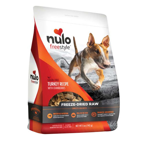 Nulo Freestyle Freeze Dried Raw Grain-Free Dog Food Turkey w/Cranberries, 1 Each/5 Oz by Nulo peta2z