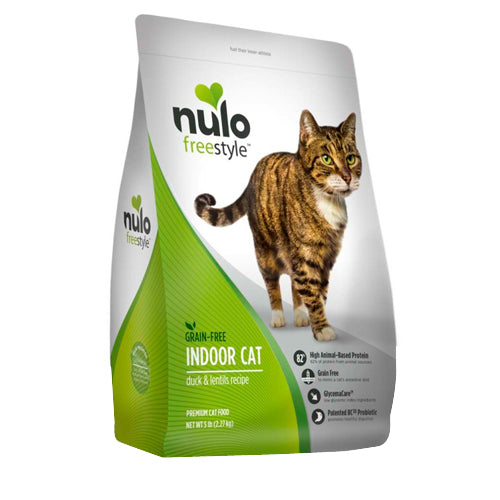 Nulo Freestyle Grain Free Indoor Dry Cat Food Duck & Lentils, 1 Each/5 lb by Nulo peta2z