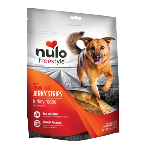 Nulo Freestyle Grain-Free-Jerky Strip Dog Treats Turkey w/Cranberry, 1 Each/5 Oz by Nulo peta2z