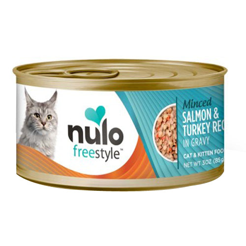 Nulo Freestyle Grain-Free Minced Wet Cat Food Minced Salmon & Turkey, 24Each/3 Oz, 24 Pack (Count of 24) by Nulo peta2z