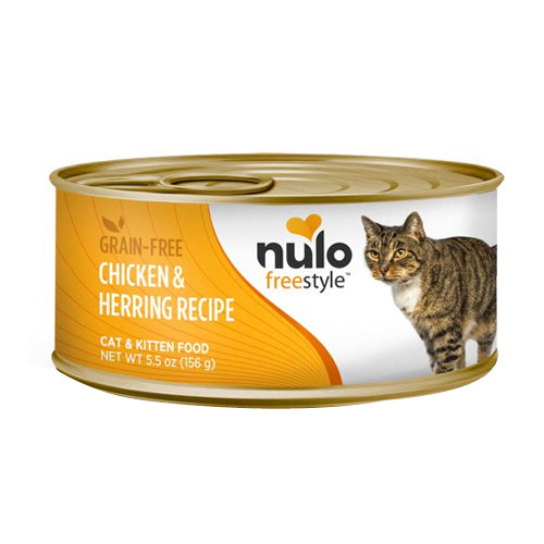 Nulo Freestyle Grain-Free Pate Wet Cat Food Chicken & Herring, 24Each/5.5 Oz, 24 Pack (Count of 24) by Nulo peta2z