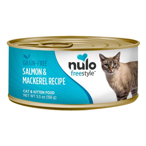 Nulo Freestyle Grain-Free Pate Wet Cat Food Salmon & Mackerel, 24Each/5.5 Oz, 24 Pack (Count of 24) by Nulo peta2z