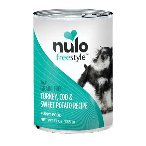 Nulo Freestyle Grain Free Puppy Wet Dog Food Turkey Cod Sweet Potato, 12Each/13 Oz, 12 Pack (Count of 12) by Nulo peta2z