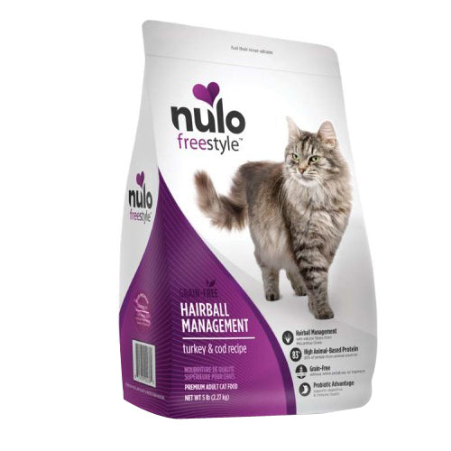 Nulo Freestyle Hairball Management Dry Cat Food Turkey & Cod, 1 Each/5 lb by Nulo peta2z