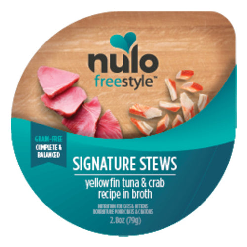 Nulo Freestyle Signature Stews Grain-Free Wet Cat Food Yellowfin Tuna & Crab, 24Each/2.8 Oz (Count of 24) by Nulo peta2z