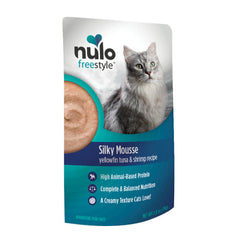 Nulo Freestyle Silky Mousse Cat Food Topper Yellowfin Tuna & Shrimp, 24 Each/2.8 Oz (Count of 24) by Nulo peta2z