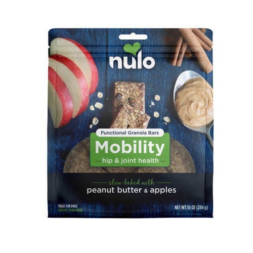 Nulo Functional Granola Bar Mobility Hip & Joint Health Dog Treats Peanut Butter & Apples, 1 Each/10 Oz by Nulo peta2z