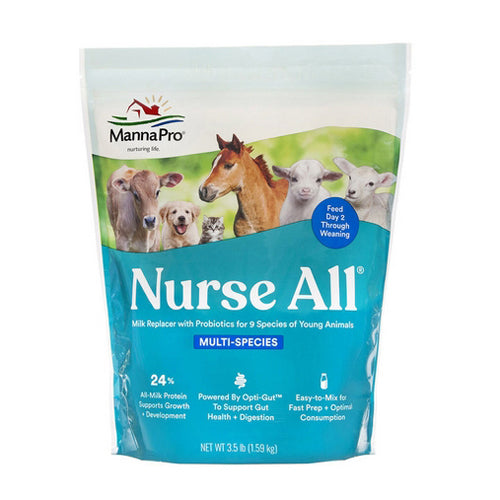 Nurse All Multi-Species Milk Replacer 3.5 Lbs by Manna Pro