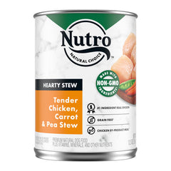 Nutro Products Hearty Stew Cuts in Gravy Adult Wet Dog Food Tender Chicken, Carrot & Pea Stew, 12Each/12.5 Oz, 12 Pack (Count of 12) by San Francisco Bay Brand peta2z