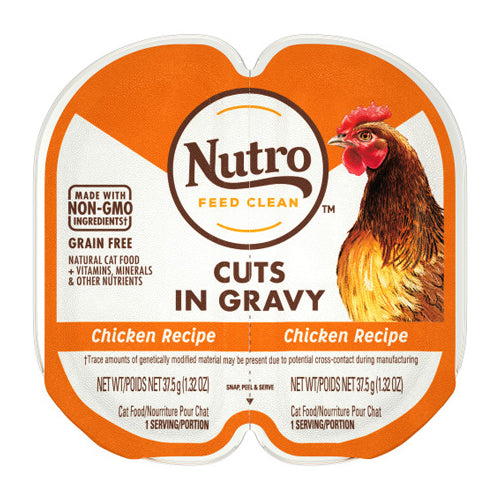 Nutro Products Perfect Portions Grain Free Cuts in Gravy Adult Wet Cat Food Chicken, 24Each/2.6 Oz, 24 Pack (Count of 24) by San Francisco Bay Brand peta2z
