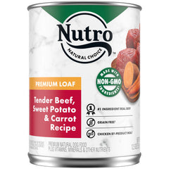 Nutro Products Premium Loaf Adult Wet Dog Food Beef, Sweet Potato & Carrot, 12Each/12.5 Oz (Count of 12) by San Francisco Bay Brand peta2z