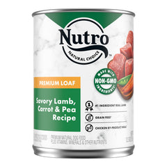 Nutro Products Premium Loaf Adult Wet Dog Food Savory Lamb, Carrot & Pea, 12Each/12.5 Oz, 12 Pack (Count of 12) by San Francisco Bay Brand peta2z