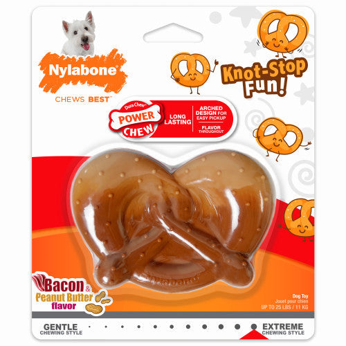 Nylabone Power Chew Pretzel Dog Chew Toy 1 Each/SMall/Regular (1 Count) by Nylabone peta2z