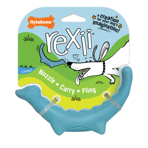 Nylabone Rexii Interactive Dog Toy for Dog Enrichment – Lightweight Flexible Dinosaur Dog Toy for Cr Rexii, 1 Each by Nylabone peta2z