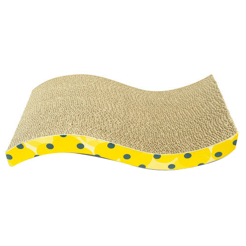 OurPets Cosmic S' Shaped Corrugate Cat Scratcher Brown, Yellow, 1 Each by OurPets peta2z