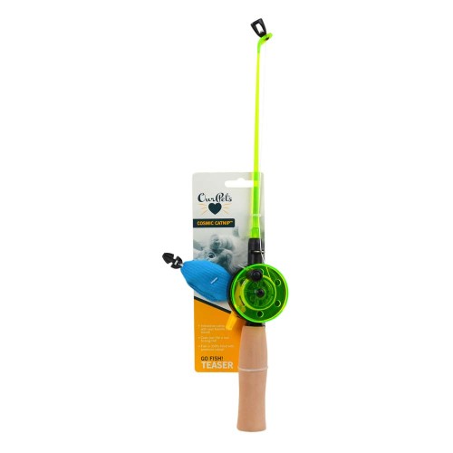 OurPets Play-N-Squeak Fishing Rod with Fish Catnip Toy Multi-Color, 1 Each by OurPets peta2z