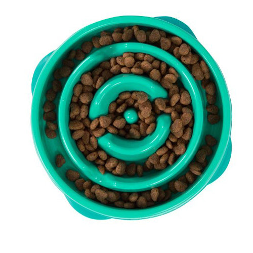 Outward Hound Fun Feeder Slo-Dog Bowl Turquoise, 1 Each/Mini by Outward Hound peta2z