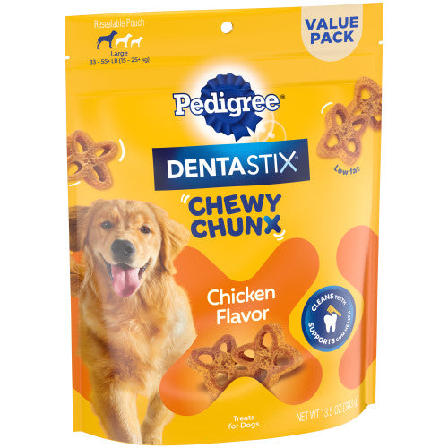 Pedigree Dentastix Chewy Chunx Dog Treat Chicken, 1 Each/13.5 Oz, Large by Pedigree peta2z