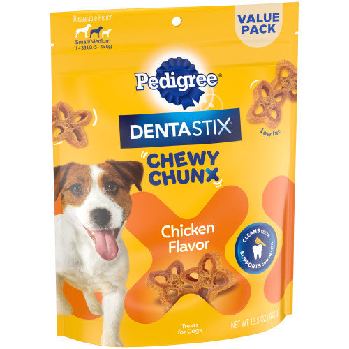 Pedigree Dentastix Chewy Chunx Dog Treat Chicken, 1 Each/13.5 Oz, SM/Medium by Pedigree peta2z