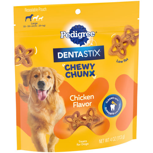 Pedigree Dentastix Chewy Chunx Dog Treat Chicken, 1 Each/4 Oz, Large by Pedigree peta2z