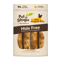 Pet 'N Shape Chik 'N Retriever Roll Hide-Free Dog Treat 1 Each/7 Oz, 4 Count by Pet 'n Shape peta2z