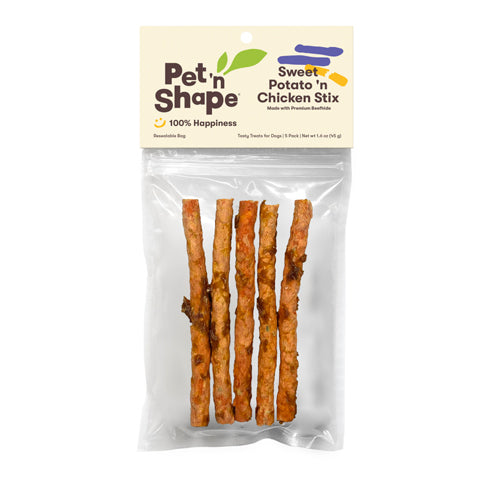 Pet 'N Shape Sweet Potato 'n Chicken Stix Dog Treat 1 Each/5 Count by Pet 'n Shape peta2z