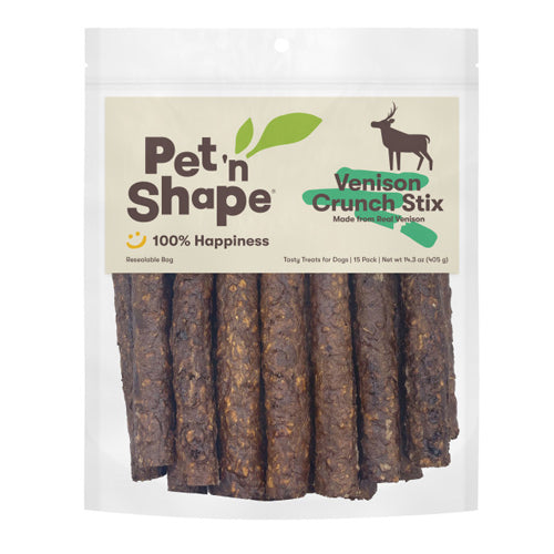 Pet 'N Shape Venison Crunch Stix Dog Treat 1 Each/15 Count by Pet 'n Shape peta2z