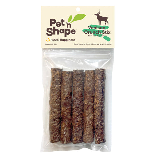 Pet 'N Shape Venison Crunch Stix Dog Treat 1 Each/5 Count by Pet 'n Shape peta2z