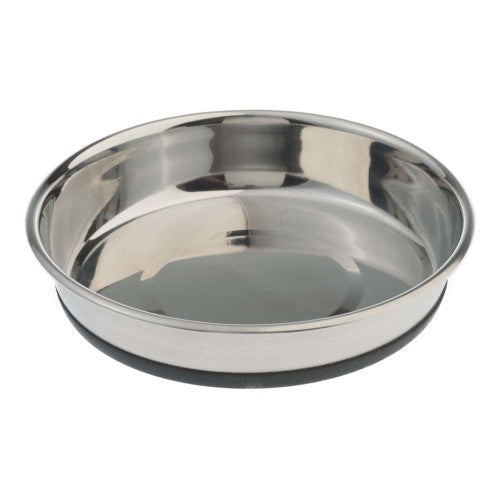 Pet Zone Products Deluxe Stainless Steel Cat Bowl Silver, 1 Each/12 Oz by San Francisco Bay Brand peta2z