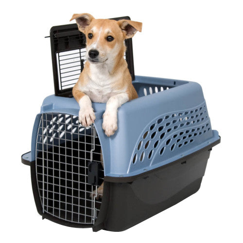 Petmate 2 Door Top Load Dog Kennel Pearl Ash Blue, Black, 1 Each/24 in by Petmate peta2z