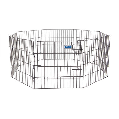 Petmate Exercise Pen with Door Black, 1 Each/24 in by Petmate peta2z