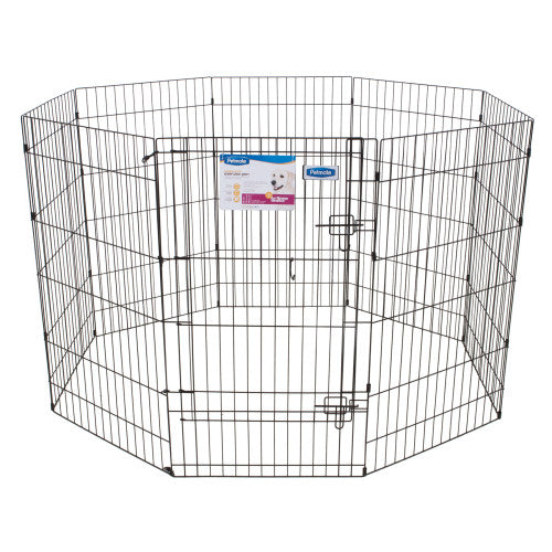 Petmate Exercise Pen with Door Black, 1 Each/42 in by Petmate peta2z