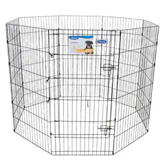 Petmate Exercise Pen with Door Black, 1 Each/48 in by Petmate peta2z