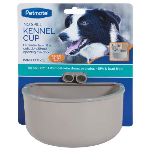 Petmate No Spill Kennel Cup Grey, 1 Each/Large by Petmate peta2z