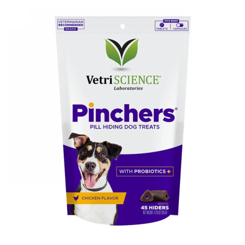 Pinchers Pill Hiding Dog Treats Chicken 45 Count by Vetriscience Laboratories peta2z