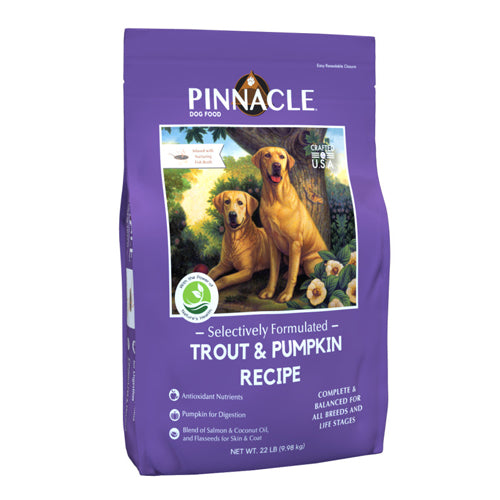 Pinnacle Pet Selectively Formulated Dry Dog Food Trout & Pumpkin, 1 Each/22 lb by San Francisco Bay Brand peta2z