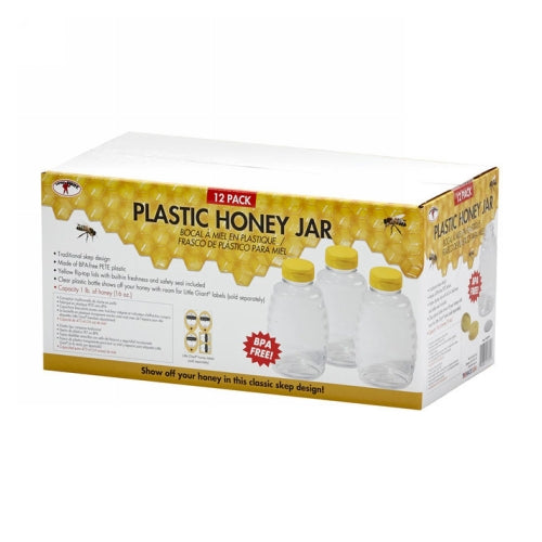 Plastic Bottles for Honey Hive 16 Oz by Miller Little Giant peta2z