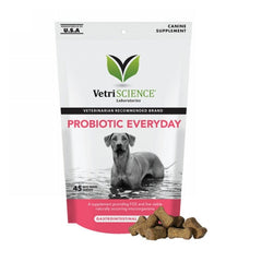 Probiotic Everyday Chew for Dogs 45 Soft Chews by Vetriscience Laboratories peta2z