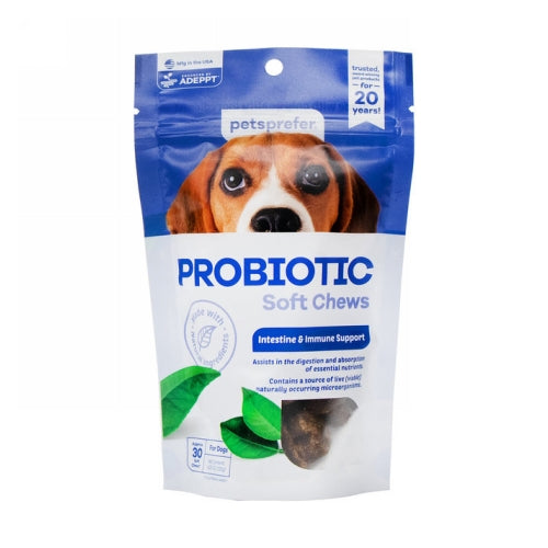 Probiotic Soft Chews for Dogs 30 Soft Chews by Petsprefer peta2z