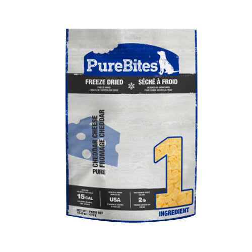 PureBites Freeze Dried Pure Dog Treats Cheddar Cheese, 1 Each/16.6 Oz by PureBites peta2z