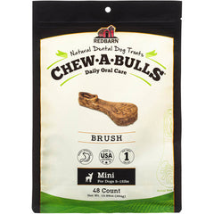 Redbarn Pet Products Chew-A-Bulls Dental Dog Treat Brush, 1 Each/48 pk, Mini by Redbarn Pet Products peta2z