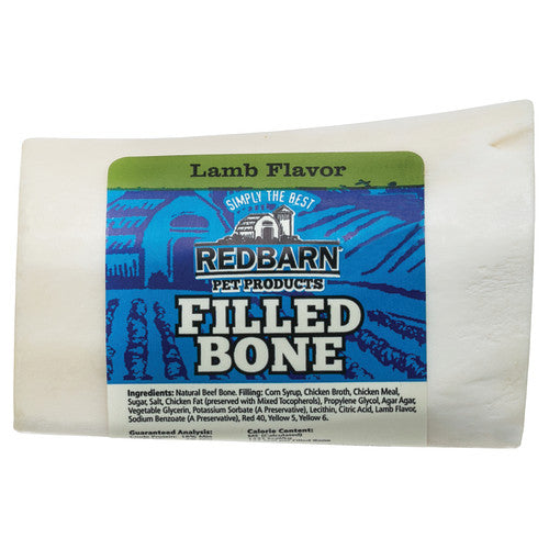 Redbarn Pet Products Filled Bone Dog Treat Lamb, 1 Each/3.5 Oz, Small by Redbarn Pet Products peta2z
