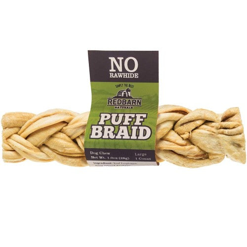 Redbarn Pet Products Puff Braid Dog Treat 10Each/10 Count, Large (Count of 10) by Redbarn Pet Products peta2z