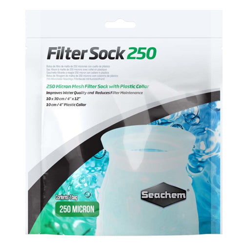 Seachem Laboratories Mesh Filter Sock with Plastic Collar White, 1 Each/4In X 12 in, Small by Seachem peta2z