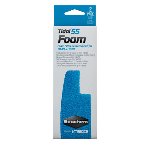 Seachem Laboratories Tidal Foam Sponge For Tidal 55 Filters, Blue, 1 Each/2 Pack by Seachem peta2z