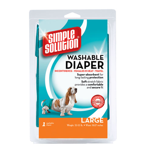 Simple Solution Washable Diaper Blue, 1 Each/Large by Simple Solution peta2z